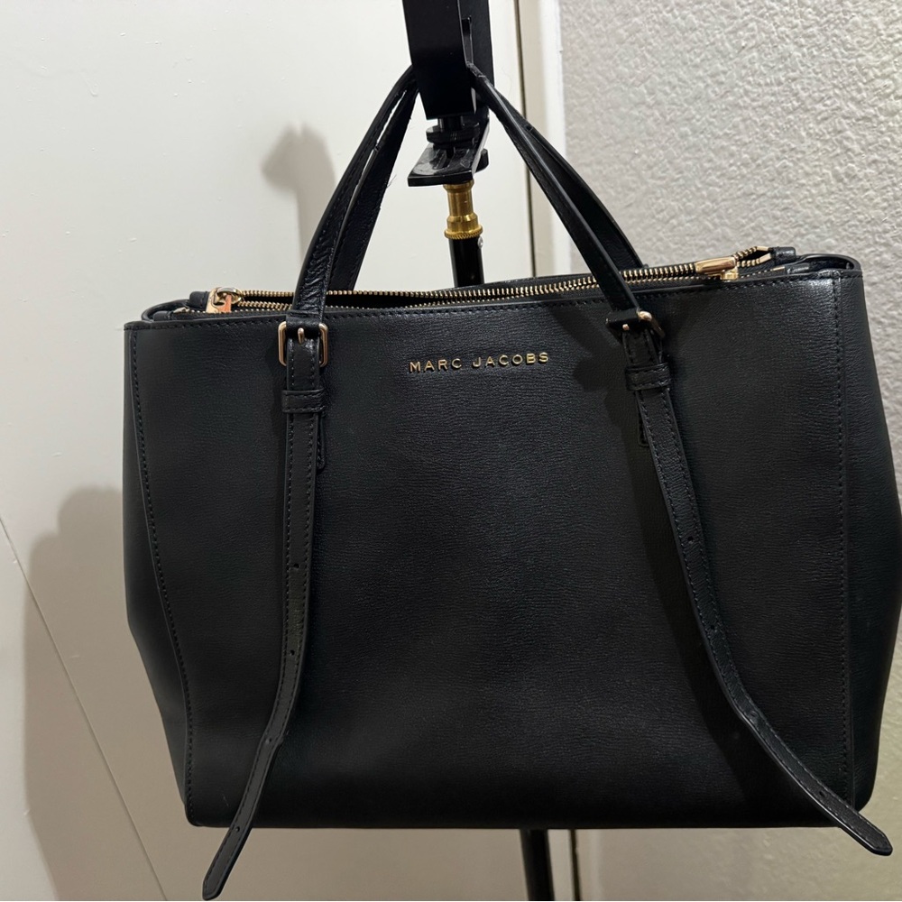 Marc Jacobs Black Leather Satchel Bag